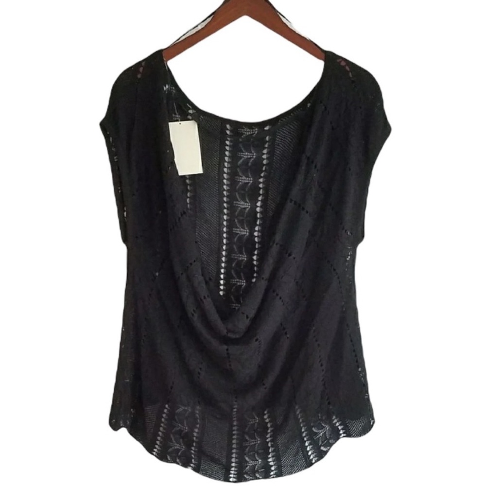 Black Top with Drape Back